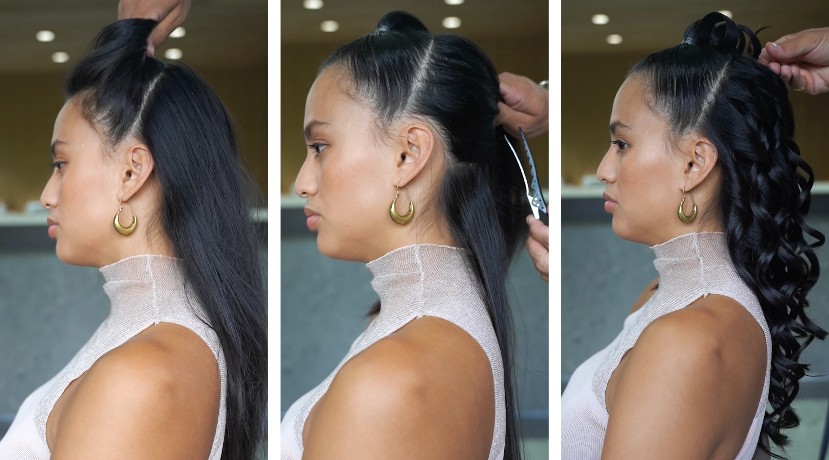 Media - Wavy Half-Up Ponytail stappen (1)